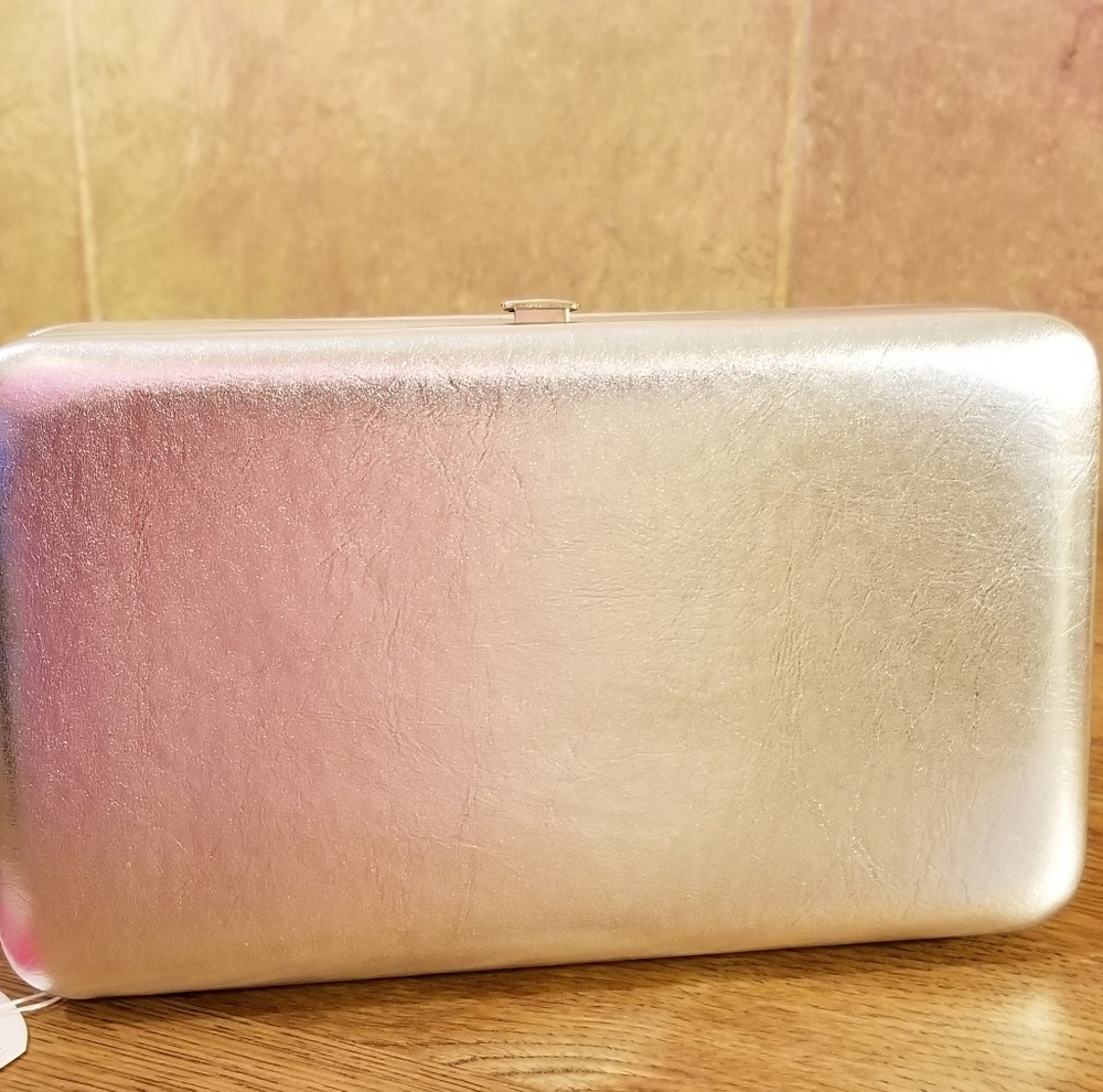 Silver Metallic Clutch